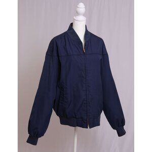 JC Penney Navy Blue Bomber Jacket Zip Front Unisex